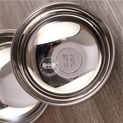 Stainless steel 304 white gold double-layer Korean-style bowl 12cm double-layer insulated thickened sanding glossy bowl wholesale