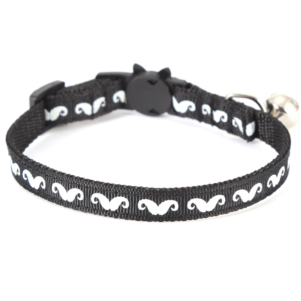 Transfronterizo nuevo gato campana gato garra barba collar de mascota hebilla de seguridad ajustable collar de gato de luz nocturna