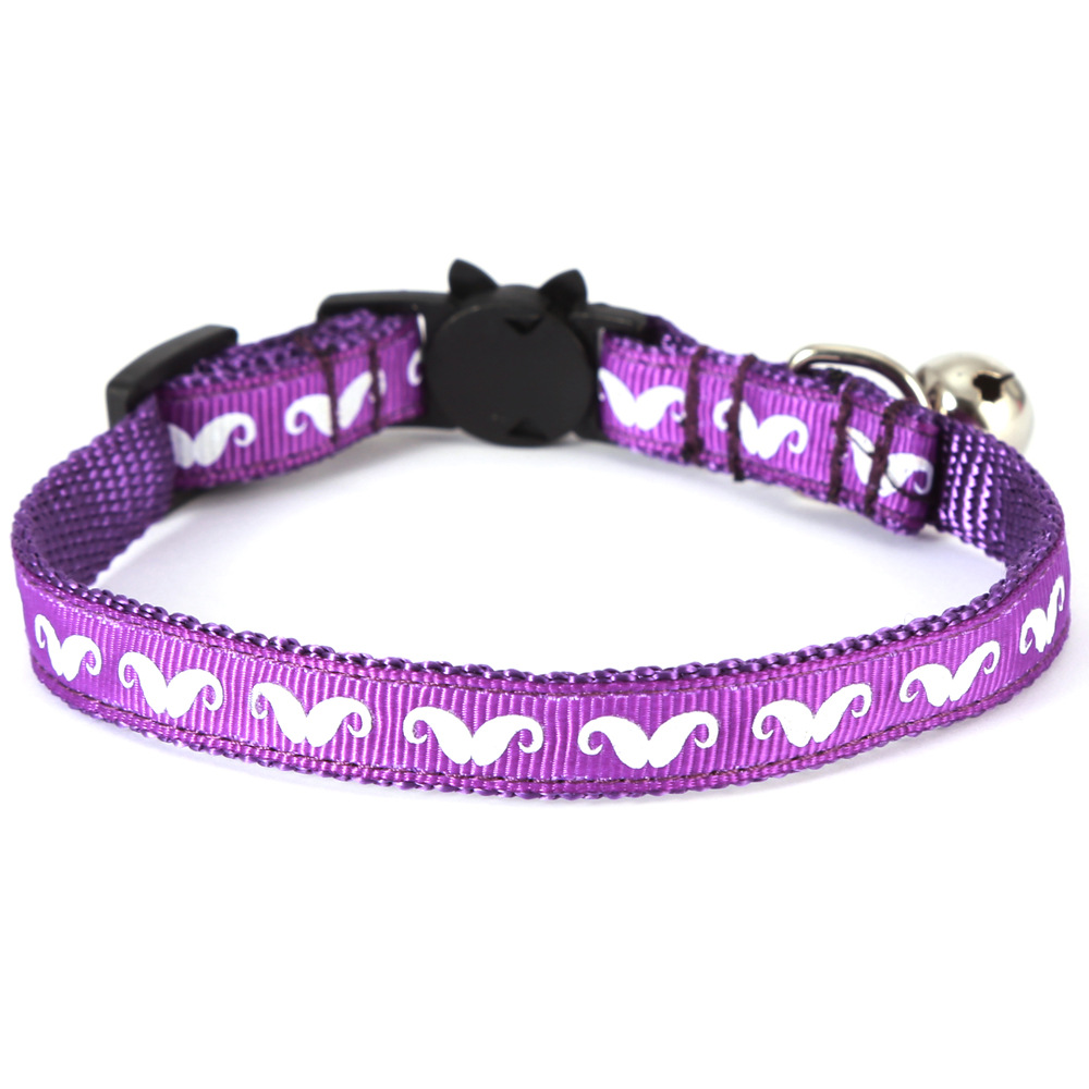Transfronterizo nuevo gato campana gato garra barba collar de mascota hebilla de seguridad ajustable collar de gato de luz nocturna
