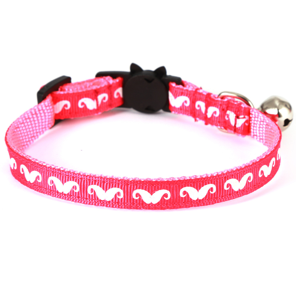Transfronterizo nuevo gato campana gato garra barba collar de mascota hebilla de seguridad ajustable collar de gato de luz nocturna
