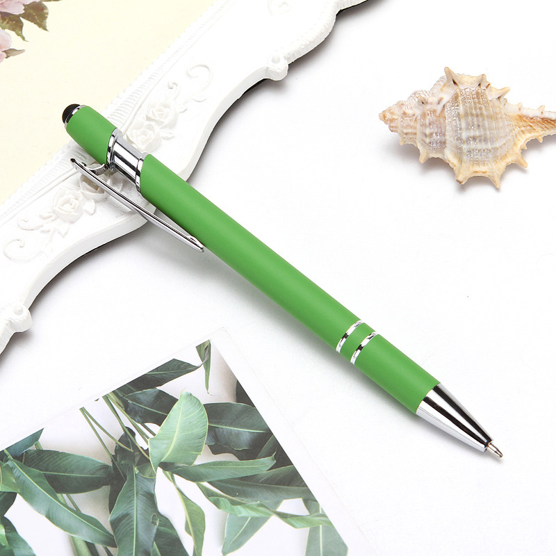 Bolígrafo mágico con varilla de aluminio y metal, bolígrafo de prensa con pegamento en aerosol, bolígrafo de regalo publicitario, bolígrafo táctil con logotipo impreso de letras