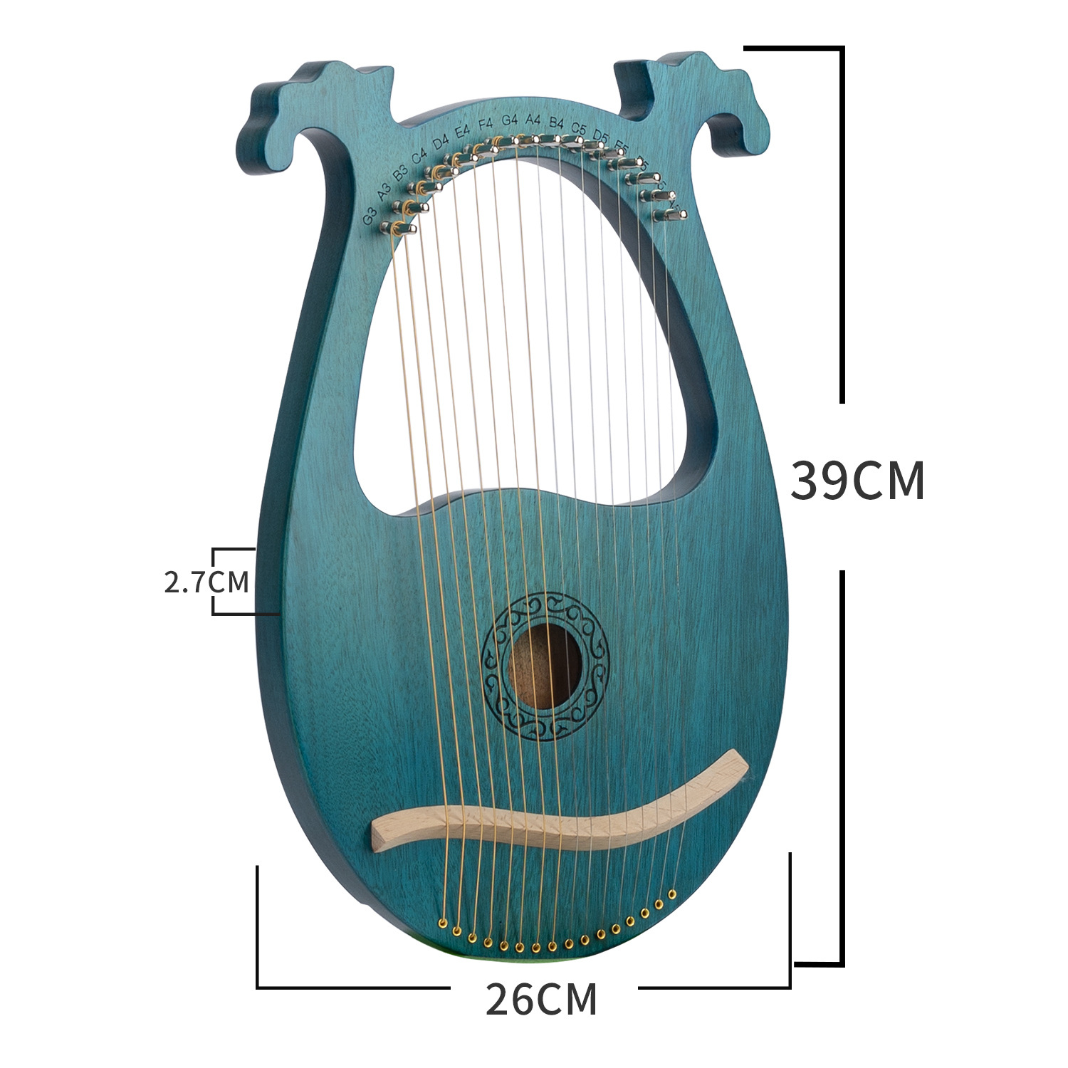 Antler 16-tono lyre Lira portátil instrumento musical portátil