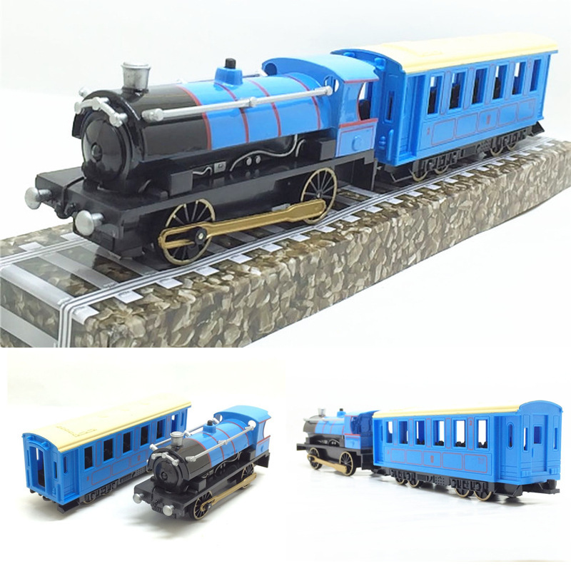 Gift Box Set of Retro Steam Train Children's Toys, Alloy Car Model, Pull-Back Sound and Light Boy Toy