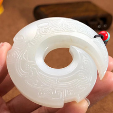 新疆和田籽料石来运转吊坠和田羊脂玉挂件扭转乾坤男女款玉石饰品