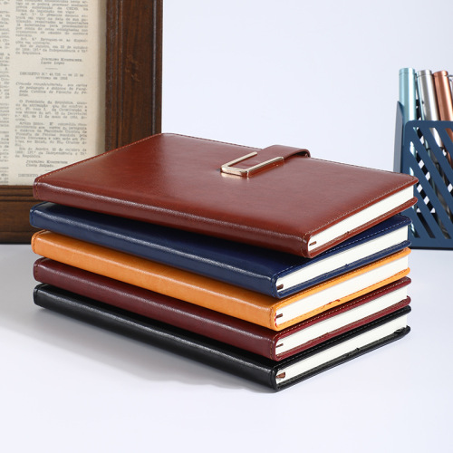 Business Notebook B5 Thick Book Customized Office Notepad A5 Soft Leather Ledger Gift Box Set Customized Logo