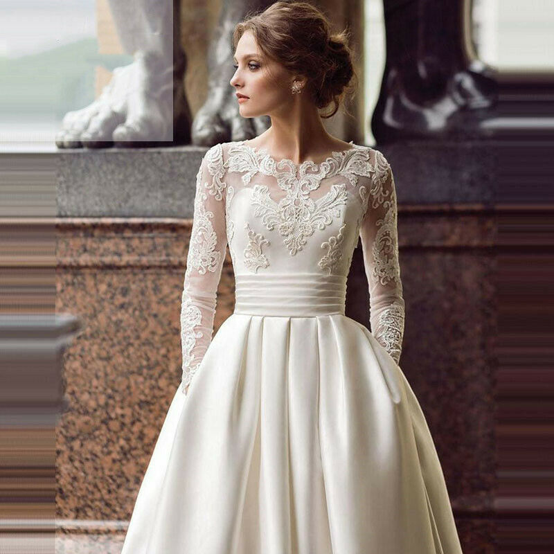Main Wedding Dress 2025 New Spring Bride High Collar Long Sleeve Lace Slim Dream Luxury A-Line Wedding Dress