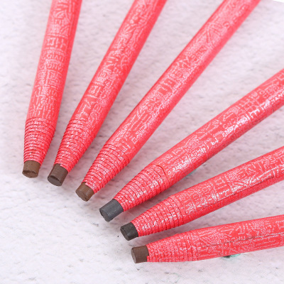 Waterproof detachable eyebrow pencil contains rose with cord