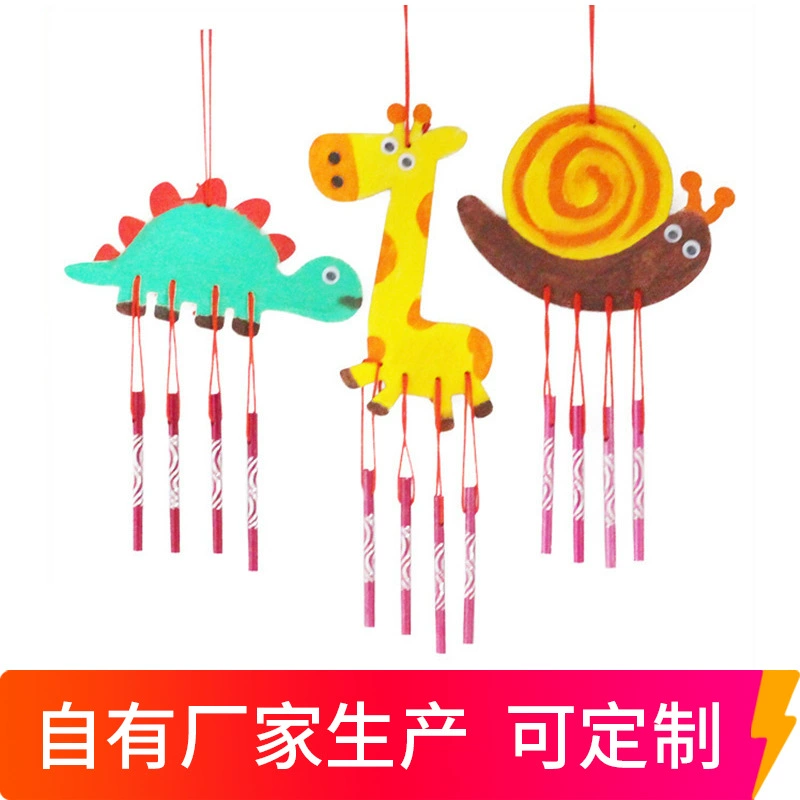 Деревянный колокольчик детский сад креативная раскраска граффити колокольчик Детский DIY ручной работы кролик Колокольчик Материал аксессуары сумка