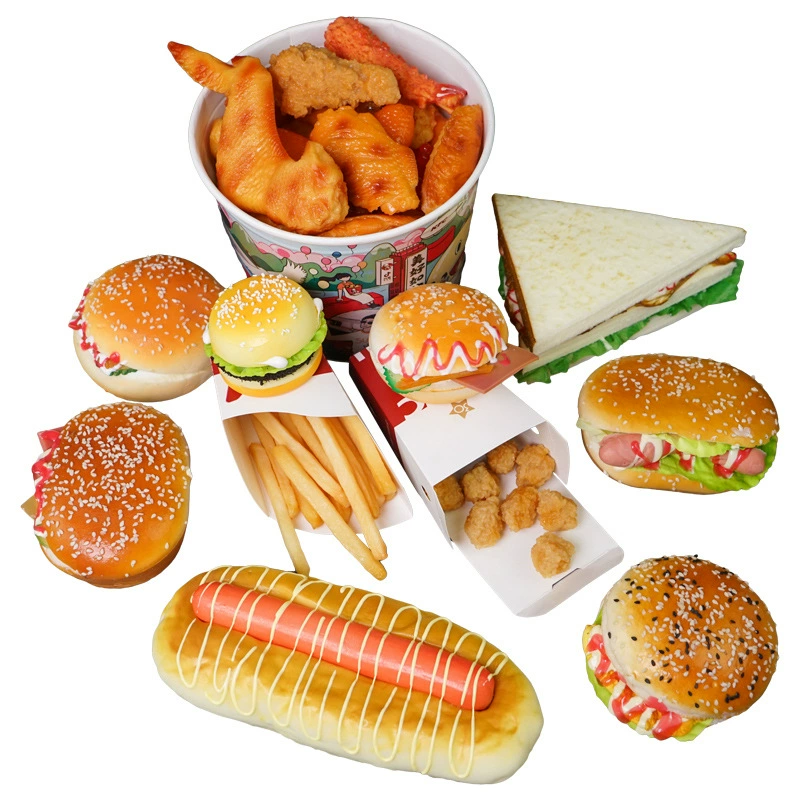 Simulation Food Model Shooting Pruder KFC Snack Package Great Burger Big Potato Oliang Chicken Leg Model