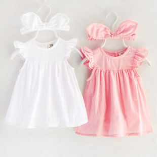 Baby Girl Princess Dress Baby Wrap Fat Skirt Summer Baby Girl Hundred Days Princess Ha Clothes Korean Triangle Climbing Dress Summer