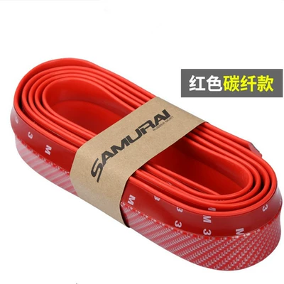 Qapı və bamper qoruyucu zolaqlar: anti-scratch strip Universal front shovel modified - carbon-fiber-red
