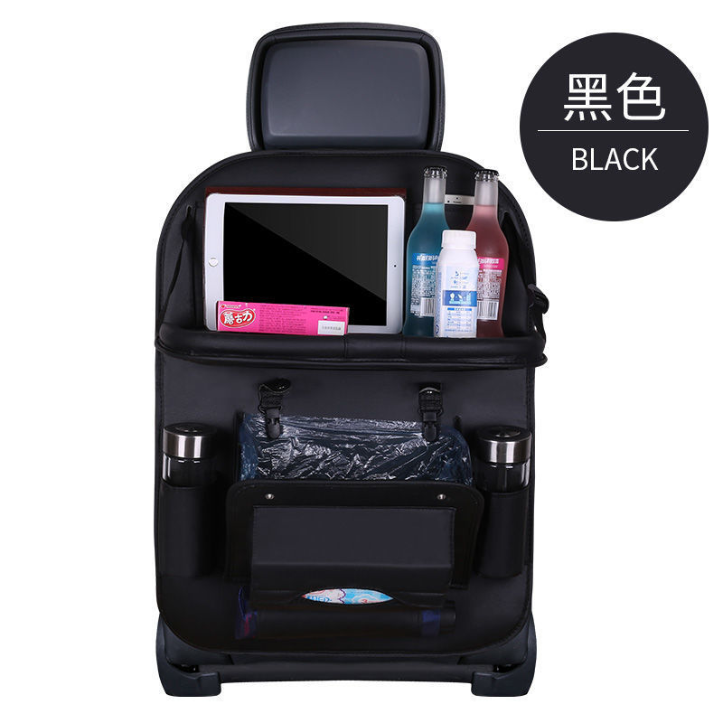 Bolsa de almacenamiento de asiento de coche de cuero bolsa de almacenamiento de mesa de comedor multifuncional bolsa colgante bolsa de almacenamiento plegable