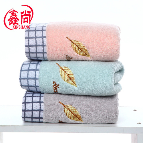 Pure cotton towel embroidered logo household gift adult men and women face towel thickened absorbent advertising gift towel