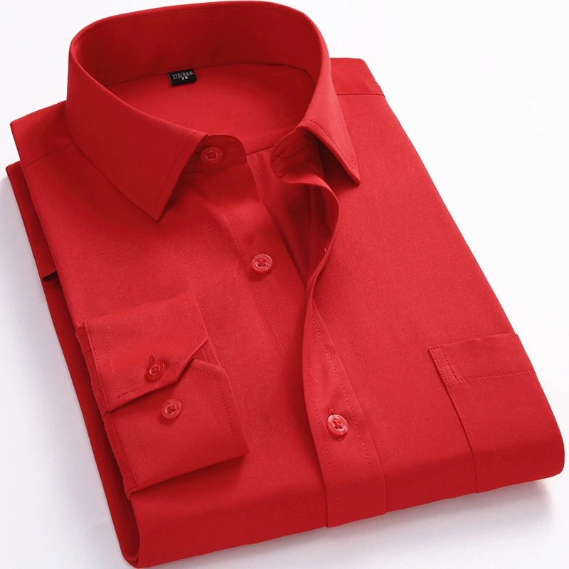 Мужская тонкая мужская рубашка больших размеров с длинными рукавами, очень большая толстая рубашка, рабочая одежда, красная, желтая одежда