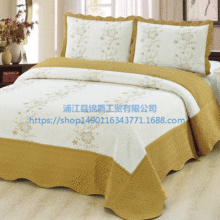 磨毛布超声波压花被外贸绣花被床罩床笠床单被子工艺艺术大花卉