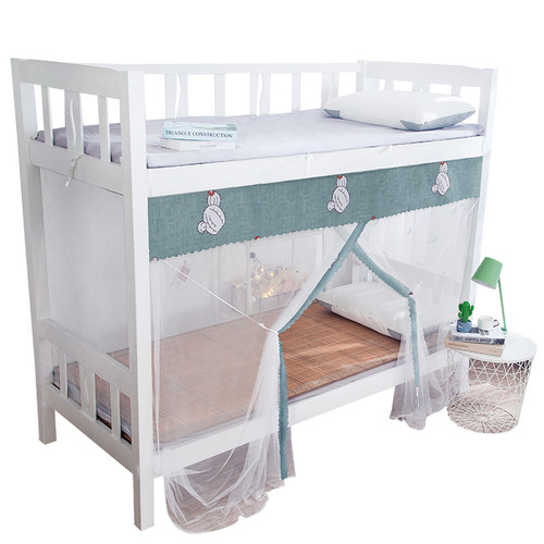 Student dormitory mosquito net, university dormitory female upper bunk and lower bunk 1.0m 1.2 single mosquito net ins wholesale