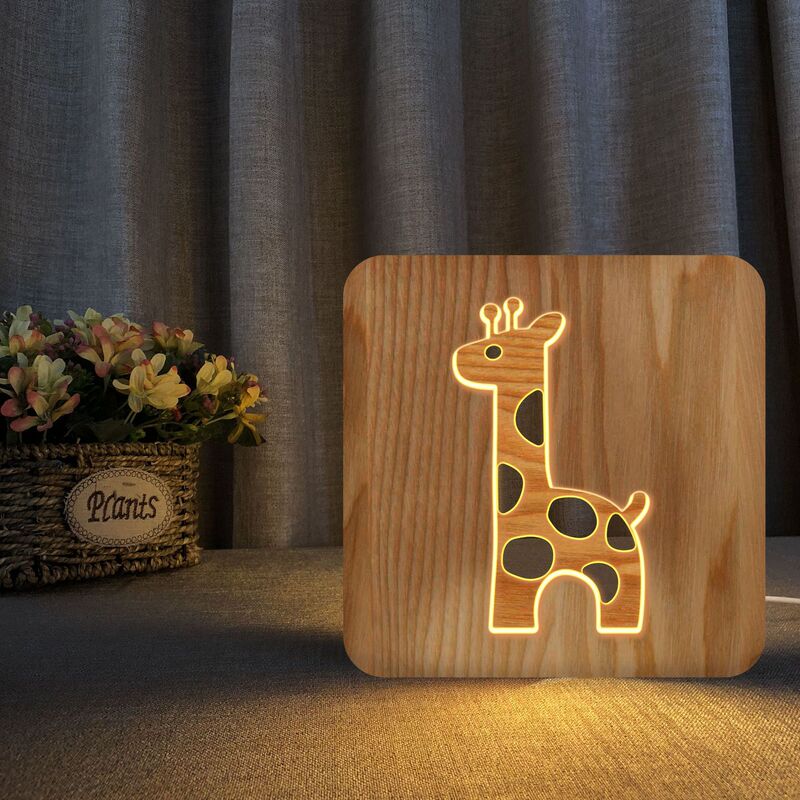 Changjin Deer Wood Art Night Light bedroom living room decorative table lamp cross-border products a generation of FS-T2330W Changjin Deer Wood Art Night Light bedroom living room decorative table lamp cross-border products a generation of FS-T2330W
