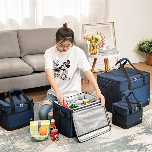 Cross-border special supply large-capacity insulated box, thickened insulated bag, waterproof picnic bag, outdoor ice bag, meal delivery take-out box