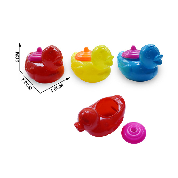 专业生产塑料包装容器 超市装糖鸭子壶食品糖果压片糖零售5毛玩具