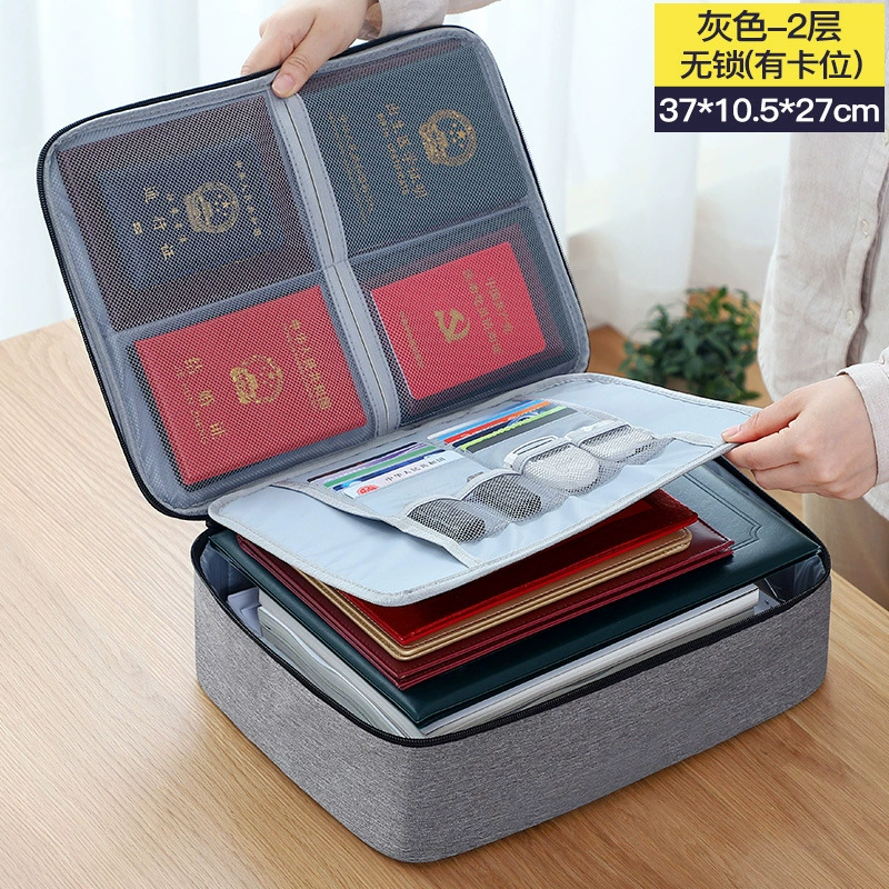 GENA Capacious Organizer Bag with Universal Card Holder for Documents - Multi-Layer Lockable Options