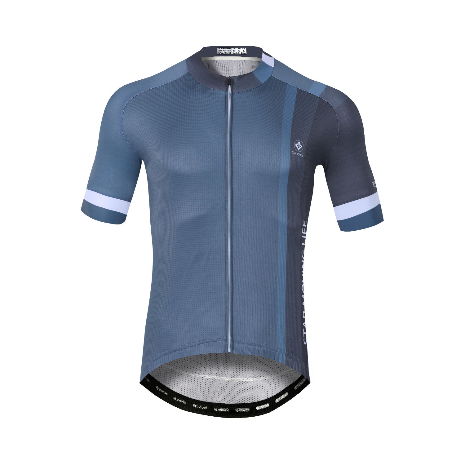 Xintown Blue Cycling Clothing Cycling Suit Quick-Dry Moisture-Wicking Thin Short-Sleeve Set