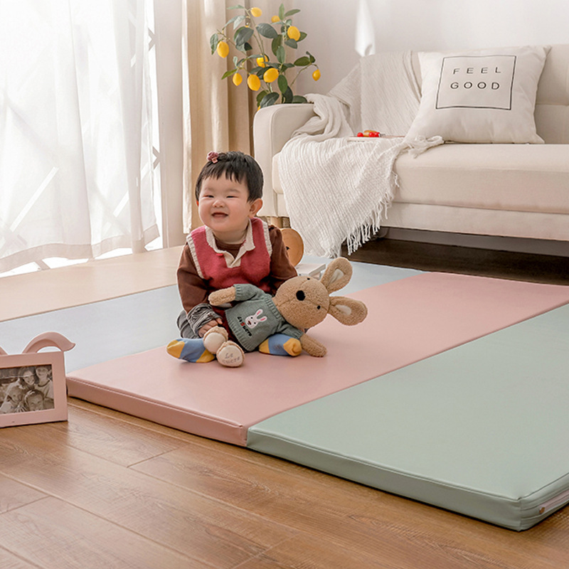 Baby Crawling Mat, Foldable and Thickened to 4cm, Home Use Children's Interlocking Floor Mat, Xpe Living Room Baby Crawling Mat, Non-Slip