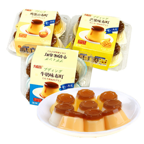 New Product Leisure Fruit Jelly Egg Pudding Double Layer Summer Snacks Milk Ice Cream Box Pack of 8 Children's Small Jellies