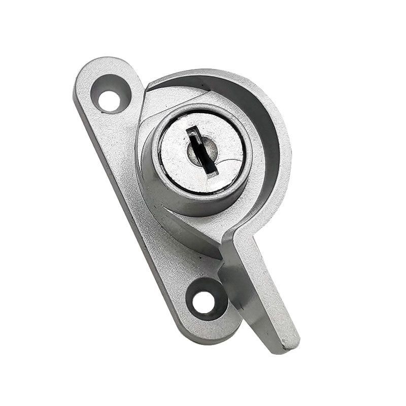 Puerta de oro de aluminio de acero plástico puertas corredizas y ventanas Ventana de aleación de zinc Cerradura de media luna con llave cerradura de ventana antirrobo cerradura de seguridad