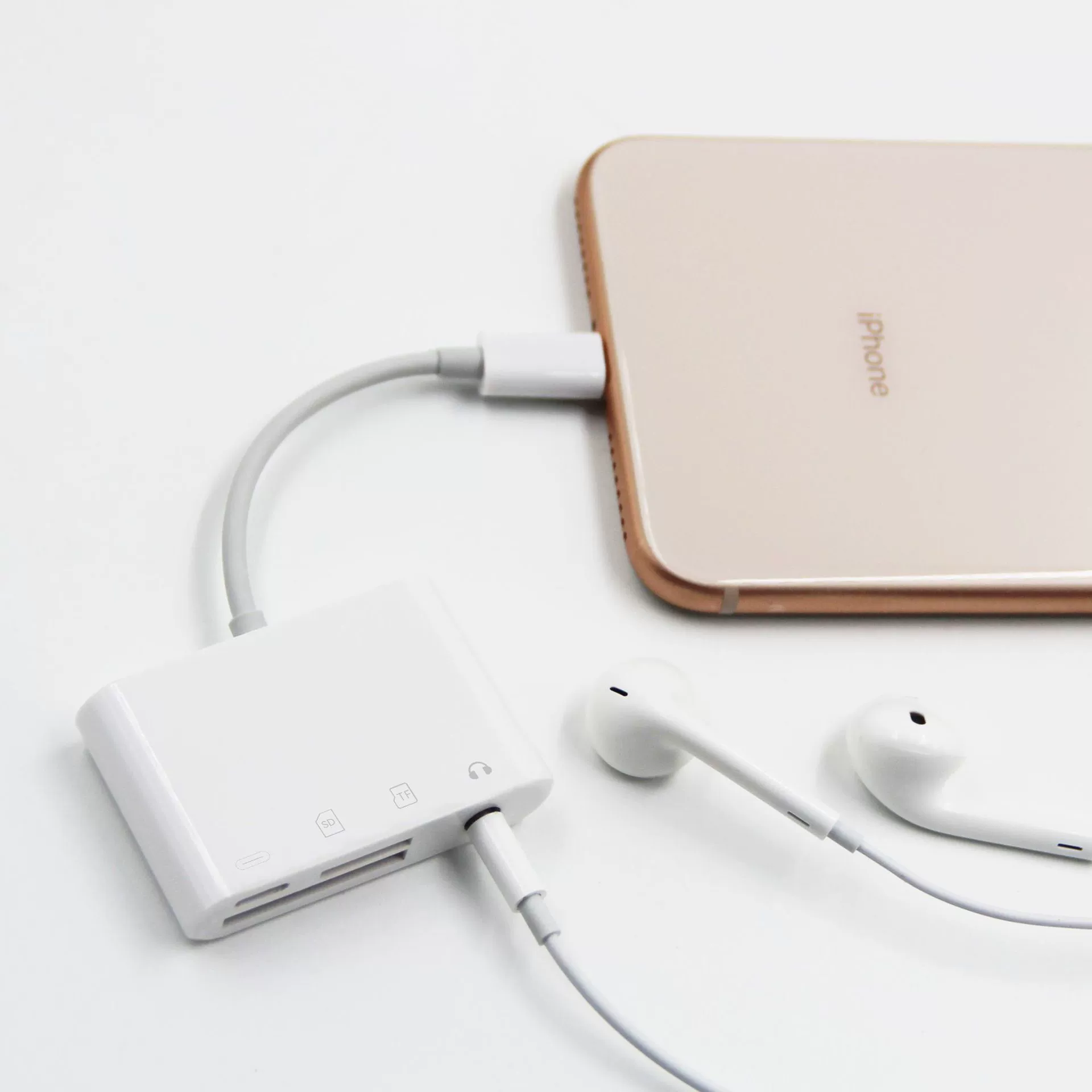 Подходящие к Apple мобильным телефонам для подключения OTG ротор, Apple бесплатный драйвер TF SD-карты считыватель аудио кабеля