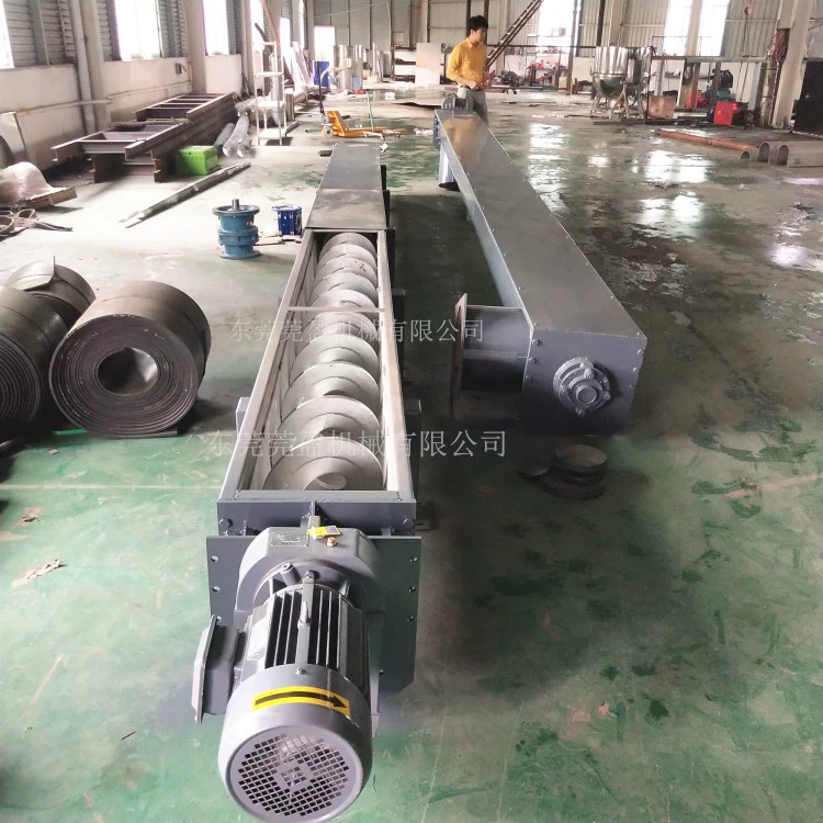 Безвальный шнековый питатель осадка WLS-200 Промышленный U-образный желоб с химической пастой и отбросами бобов винтовой конвейер