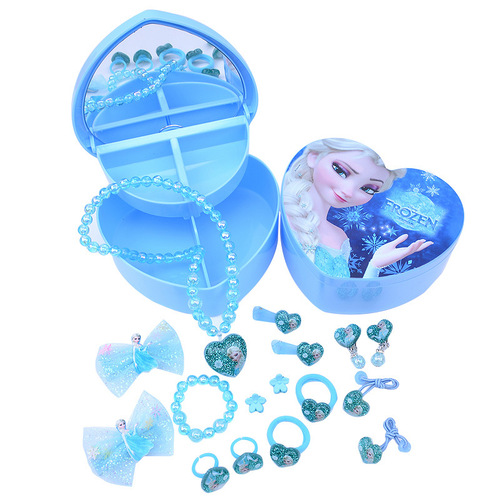 Children's Necklace Set Wholesale Frozen Elsa Princess Girls Accessories Bracelet Ring Tiara Combination Jewelry