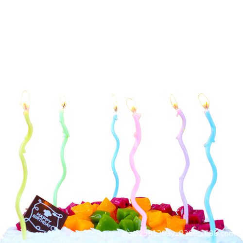 Internet celebrity A16 spiral rotating twist candle birthday cake party supplies curve candle party candle