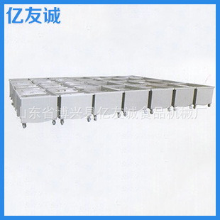 厂家供应不锈钢流动腌渍槽咸菜疙瘩巴氏海带清洗消毒池污物清洗槽