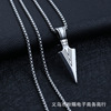 Metal necklace suitable for men and women hip-hop style stainless steel, pendant, accessory, Korean style