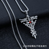 Metal necklace suitable for men and women hip-hop style stainless steel, pendant, accessory, Korean style