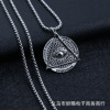 Metal necklace suitable for men and women hip-hop style stainless steel, pendant, accessory, Korean style