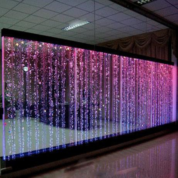 大型气泡墙水幕墙流水屏风深圳上海玄关水舞隔断彩色LED气泡墙