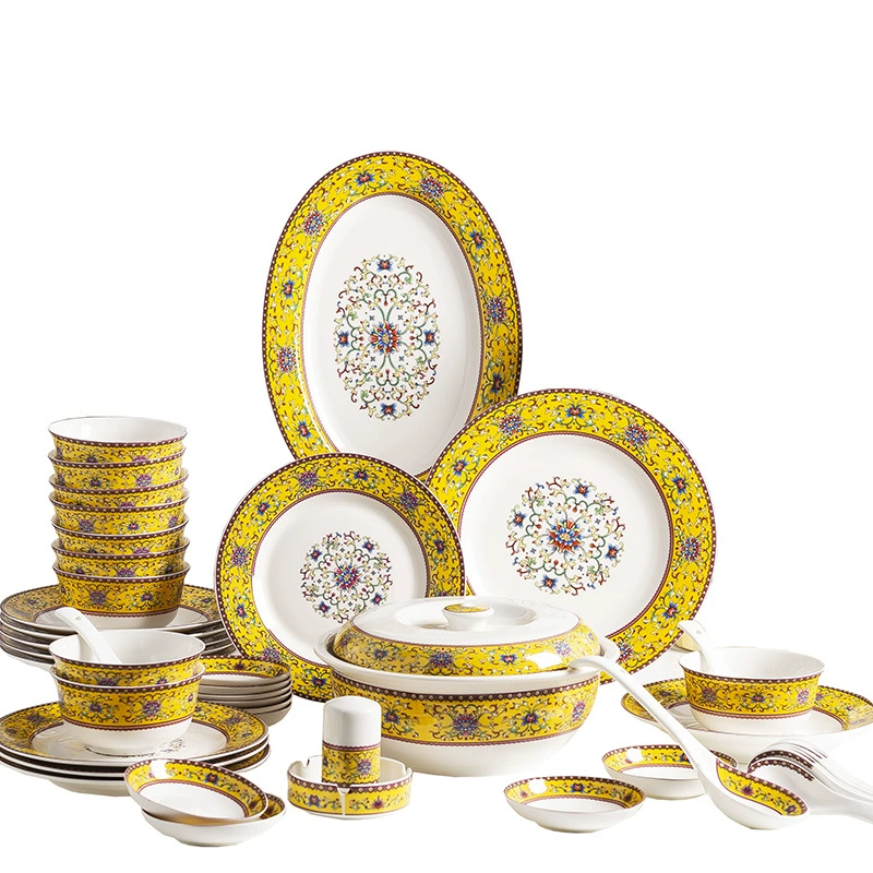 Tableware, set, ceramic enamel for home use, Birthday gift