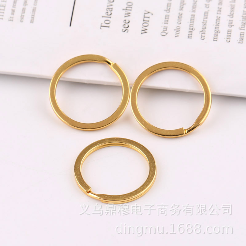 DIY jewelry accessories handmade material metal gold key ring key ring key ring flat ring 30MM DIY jewelry accessories handmade material metal gold key ring key ring key ring flat ring 30MM