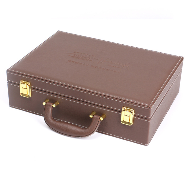 厂家专业生产高档真皮交房盒礼品盒钥匙盒皮质地产盒皮盒批发