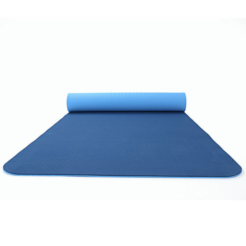 Overstock Non-defective TPE Single or Double Color Yoga Mat with Position Lines 6mm Thick Exercise Fitness Mat Non-slip