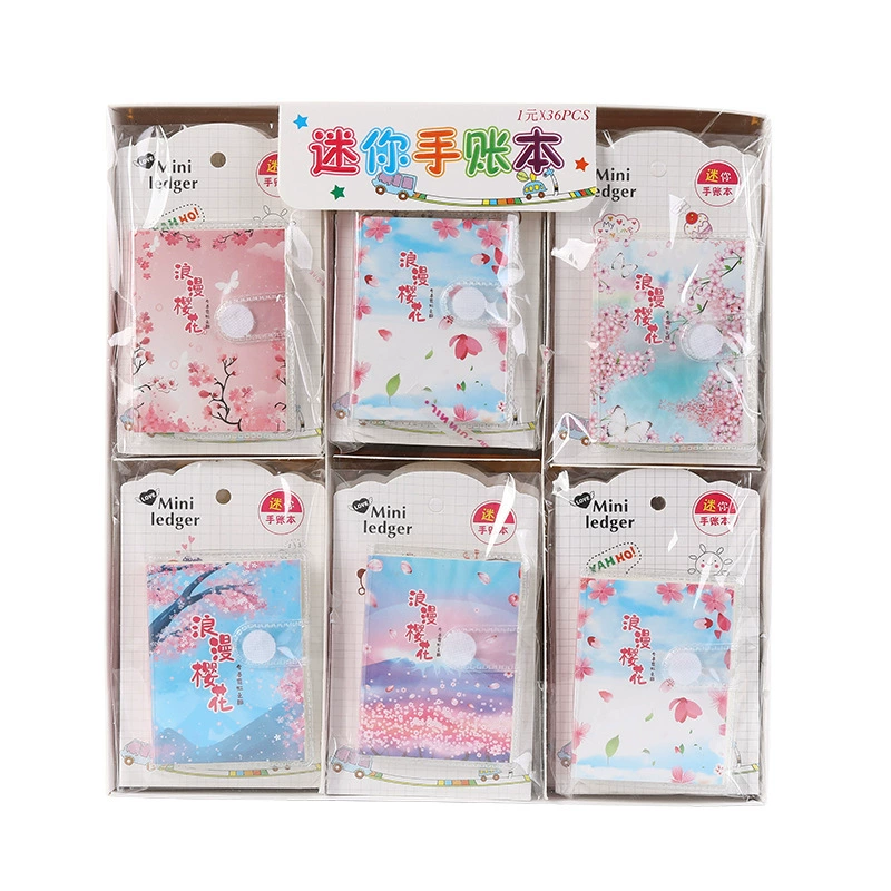 Mini pocket notebooks, cartoon covers, 5×7 cm, set of 36 for elementary students