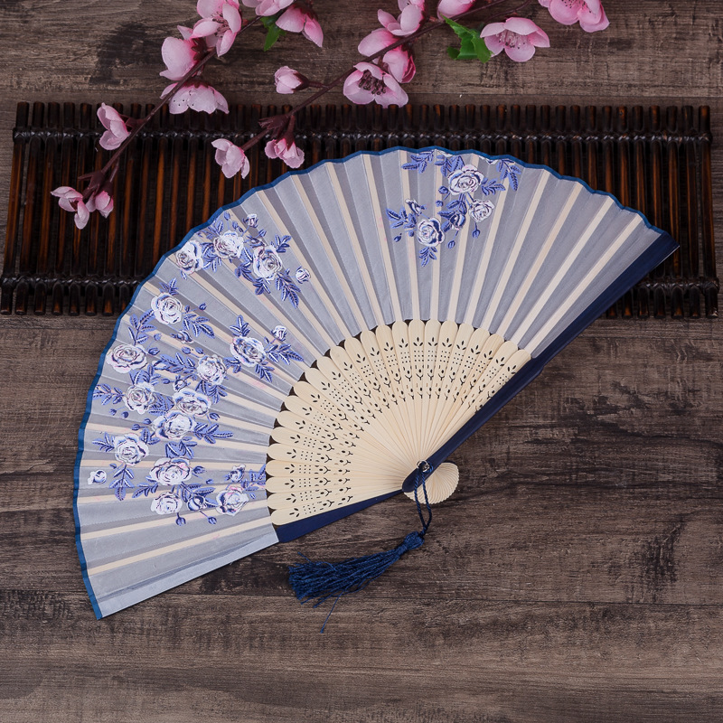 3287 블루와 화이트 도자기 장미