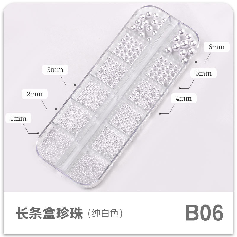 Red de uñas rojo sol serie perla mixta Ballet perla joyería de uñas tienda de uñas joyería de uñas al por mayor