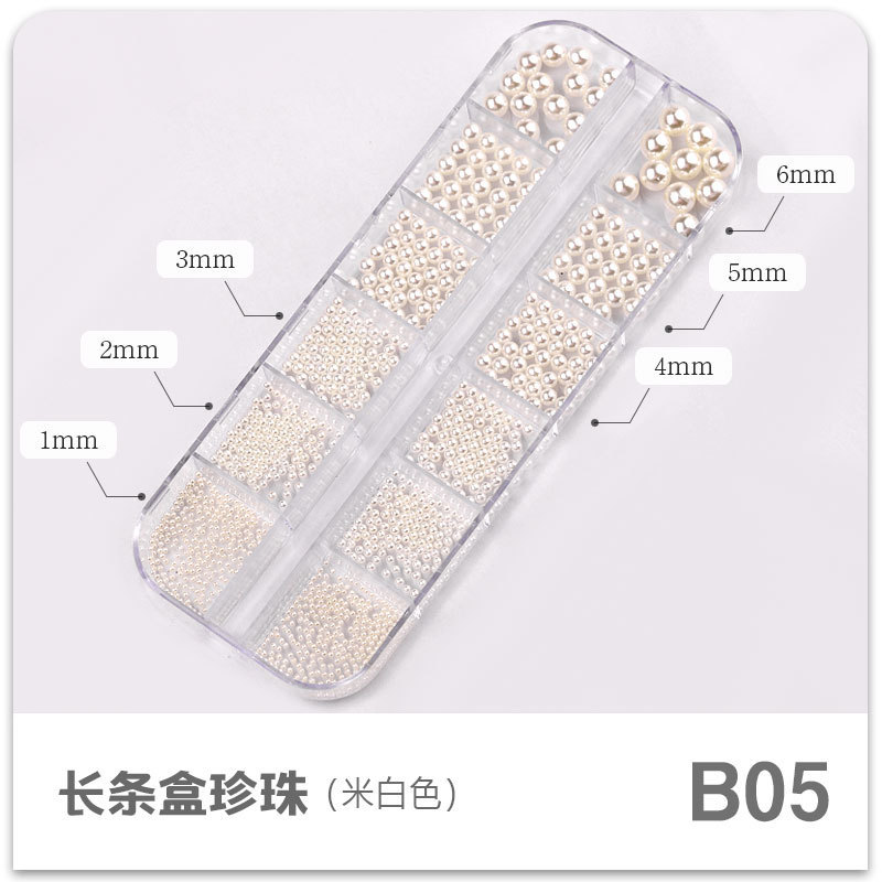 Red de uñas rojo sol serie perla mixta Ballet perla joyería de uñas tienda de uñas joyería de uñas al por mayor