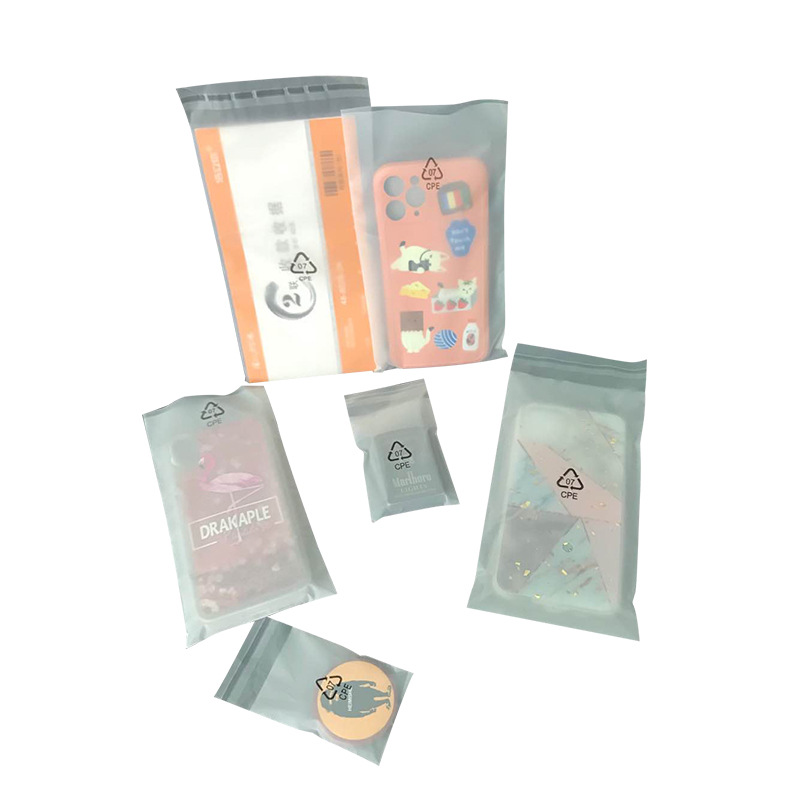 Esmerilado bolsillo plano caja del teléfono electrónico bolsa de embalaje cable de datos translúcido bolsa de plástico autoadhesiva CPE bolsa esmerilada