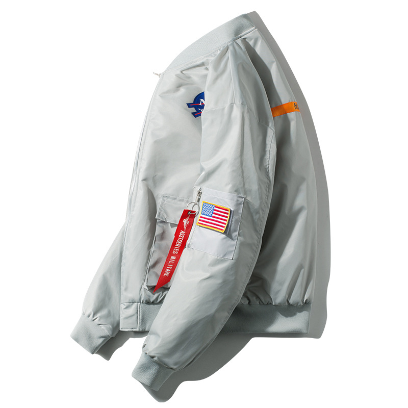 Chaqueta de piloto MA1 para hombre, estilo militar, unisex, para trabajo transfronterizo, estilo fuerza aérea, estilo béisbol NASA, versión europea image 6