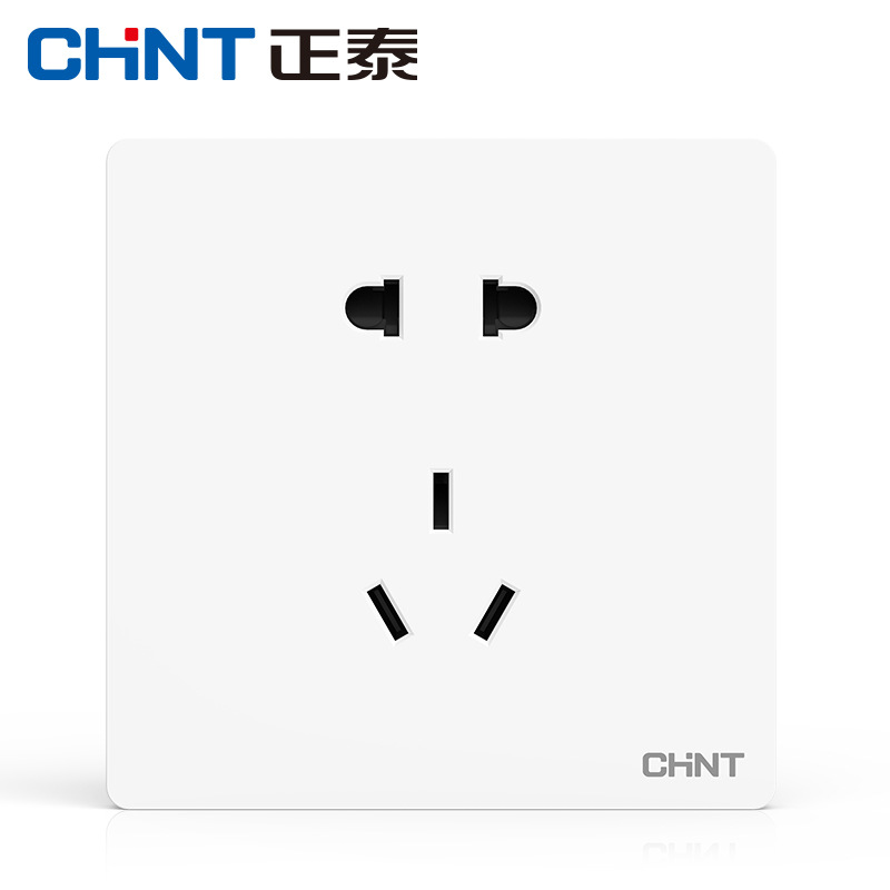 正泰开关插座86型开关面板墙壁暗装usb五孔插座一开五孔2LL雅致白