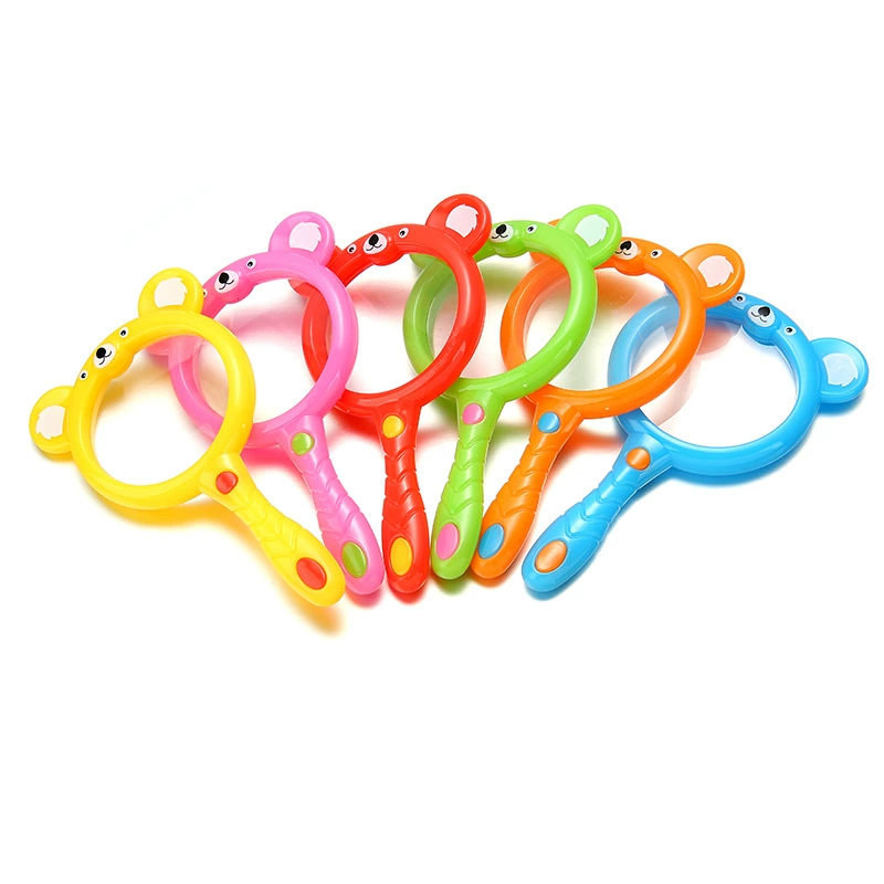 Красочный мультяшный медведь с увеличительным стеклом, развивающая игрушка для детей, набор увеличительных стекол, оптовая продажа от производителя