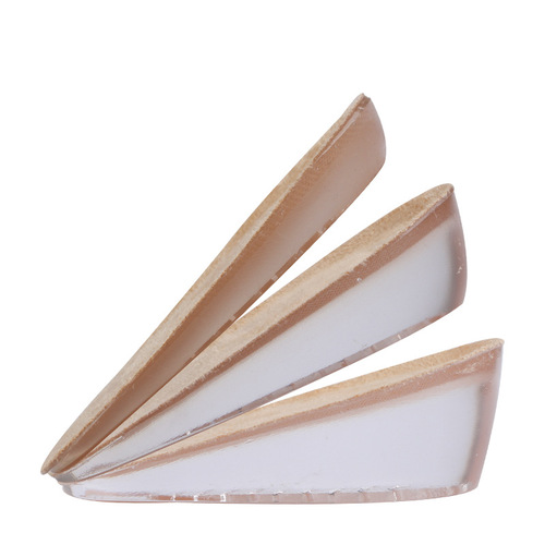Heightening pad for men and women, transparent invisible plus velvet socks, inner heightening half pad, silicone inner heightening insole